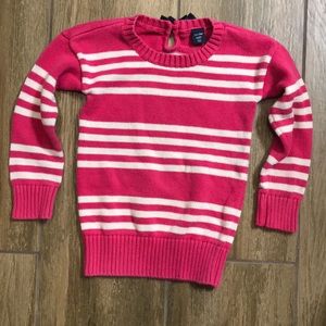 Gap Pink Striped Tunic Sweater in 3t